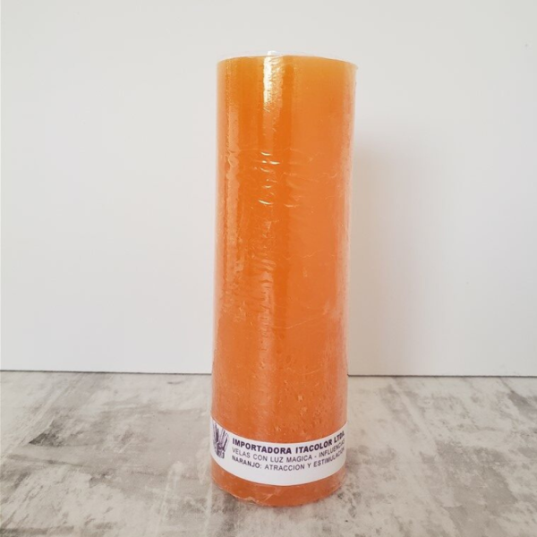 Vela Naranja Cirio - 15 cms