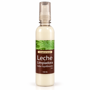 botella cosmética de leche limpiadora spa
