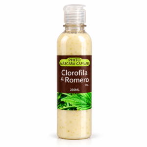 botella de mascarilla capilar clorofila y romero