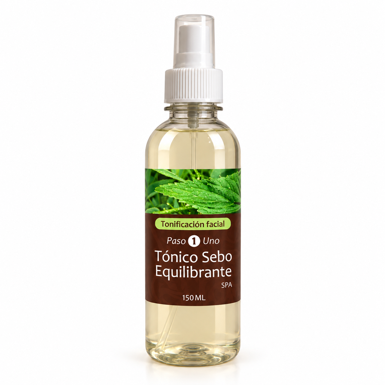 frasco de tónico facial equilibrante con menta frasco de tónico facial equilibrante con menta