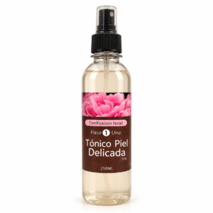 tónico facial de flor rosa