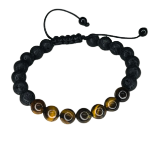 pulsera lava y ojo de tigre