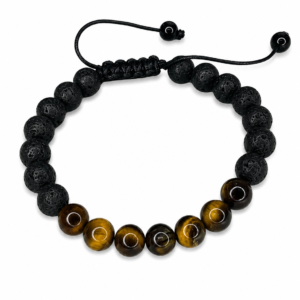 pulsera lava y ojo de tigre